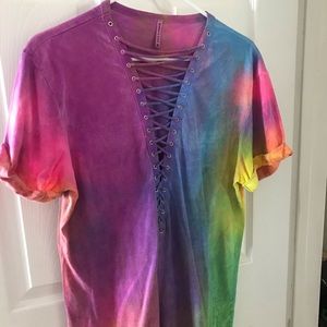 Oversized tie dye shirt